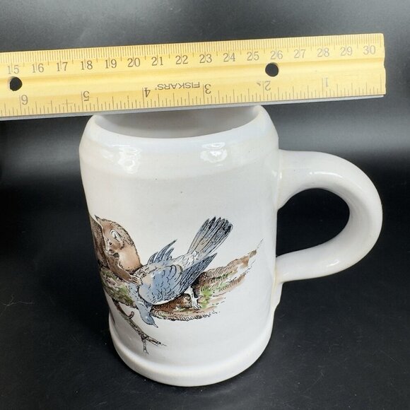 Vintage West Germany Stoneware Pottery Large Coffee Mug Cup Animal Hunting Scene - Picture 4 of 12